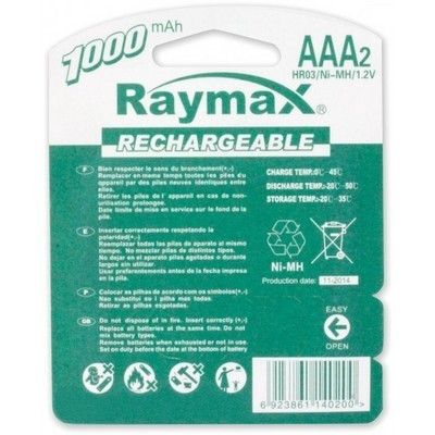 RAIMAX Mini Stilo AAA HR03 1000mAh 2pz 