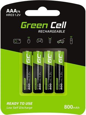 GREEN CELL Mini Stilo AAA HR03 800mAh 4pz