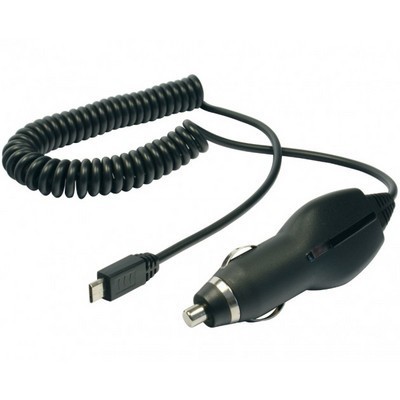 / Alimentatore da Auto (12/24V) Micro-USB con Cavo Spiralato