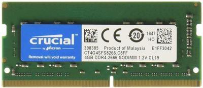  CRUCIAL So-Dimm DDR4 2666 Laptop 4Gb 1.20V