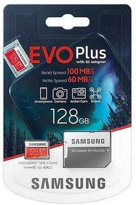  SAMSUNG EVO Plus Micro-SDXC da 128Gb + Adattatore