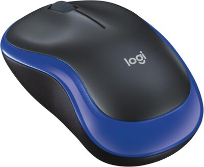 LOGITECH M185 Wireless Ottico Mouse Blu/Rosso 