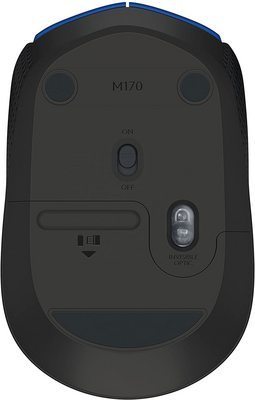 LOGITECH M171 Wireless Ottico Mouse Nero/Blu/Rosso  