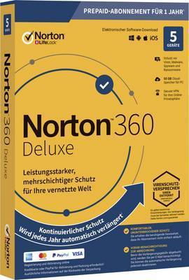  NORTON 360 DELUXE 5 dispositivi