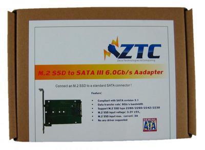 ZTC Thunder Board M.2 (NGFF) SSD to SATA III Adapter Board  