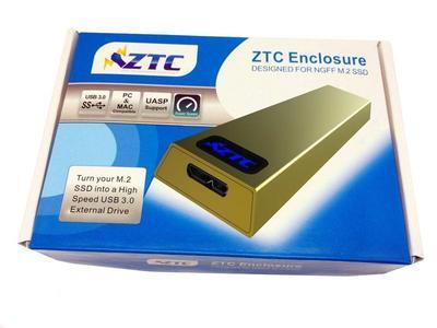 ZTC Thunder Enclosure NGFF M.2 SSD to USB 3.0 - Gold Aluminum 