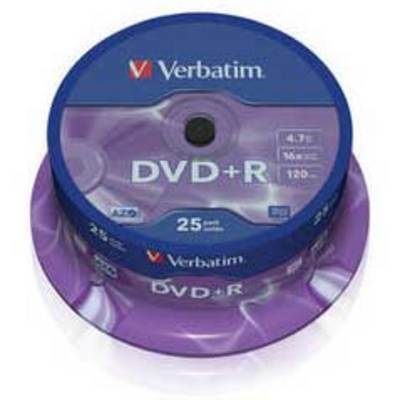  VERBATIM Dvd+R 16x 4.7Gb Campana da 25pz. Printable