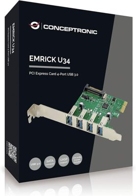 CONCEPTRONIC Scheda PCI-Ex 1X 4xUsb 3.0 