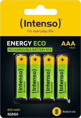  INTENSO Batterie Ricaricabili AAA 4pz 850 mAh