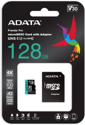 / ADATA Premier Pro Micro-SDXC da 128Gb + Adattatore