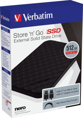 VERBATIM STORE N GO SSD Esterno USB-C 512Gb 