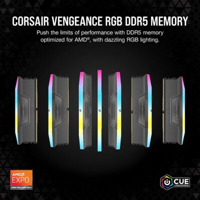 / CORSAIR VENGEANCE RGB DDR5 RAM 32GB (2x16GB) 5600MHz CL40 AMD EXPO